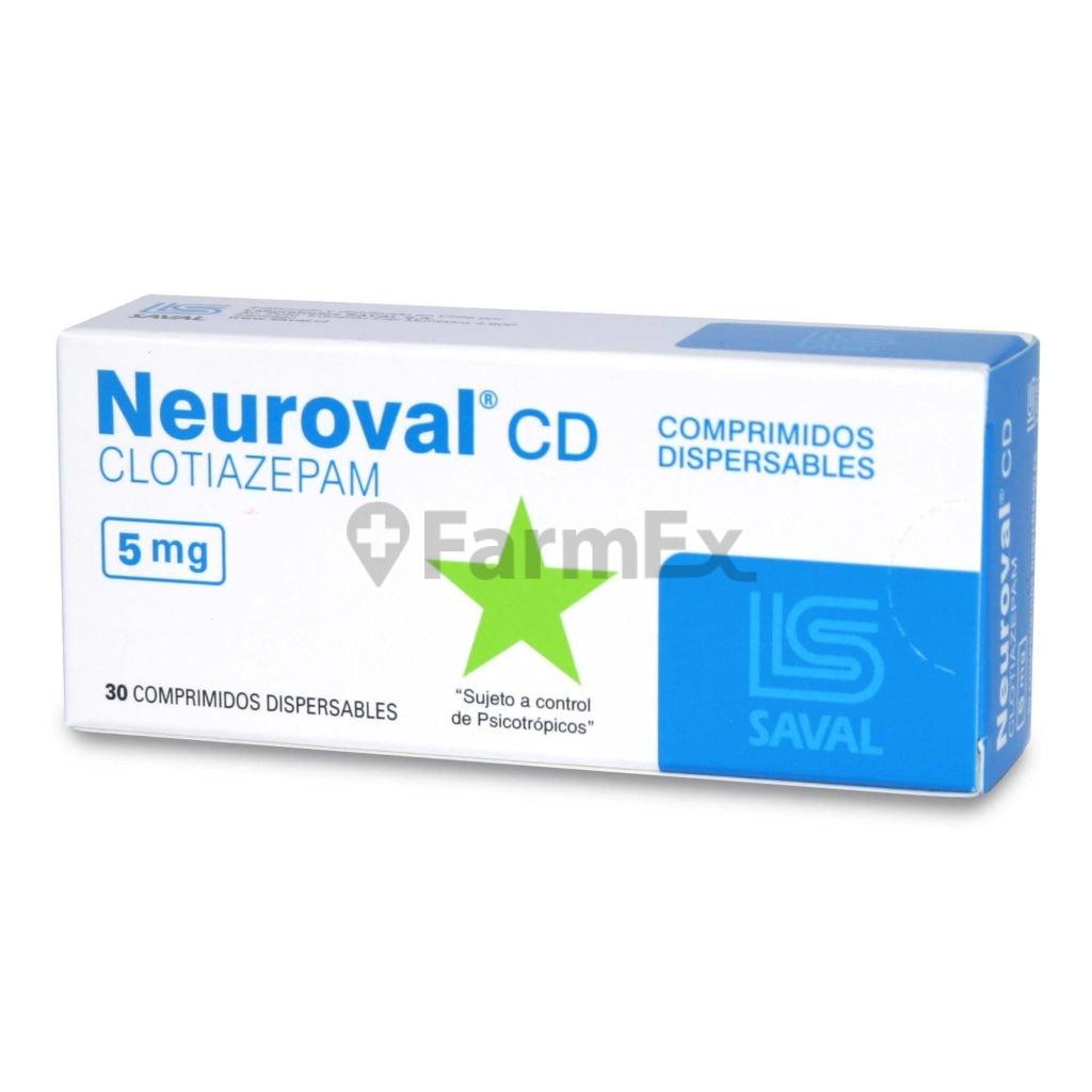 Neuroval CD 5 mg x 30 comprimidos (Venta solo en Sucursal) LAB. SAVAL